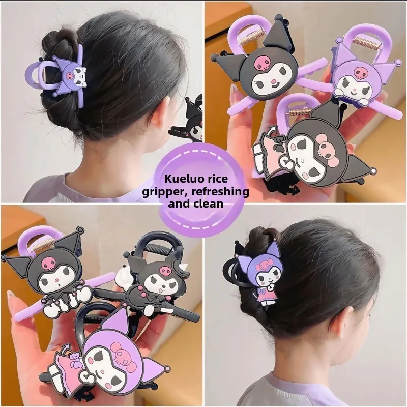 Sanrio New Kulomie Hairpin Girls Hairpin Shark Clip Cartoon Exquisite Children's Head Back Hair No Hair Ponytail Clip Wholesale