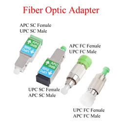 1PCS Fiber Optic Adapter APC/UPC SC FC Stecker auf APC/UPC SC FC Weibliche 0dB Abschwächer Single-modus 1200nm-1600nm Stecker