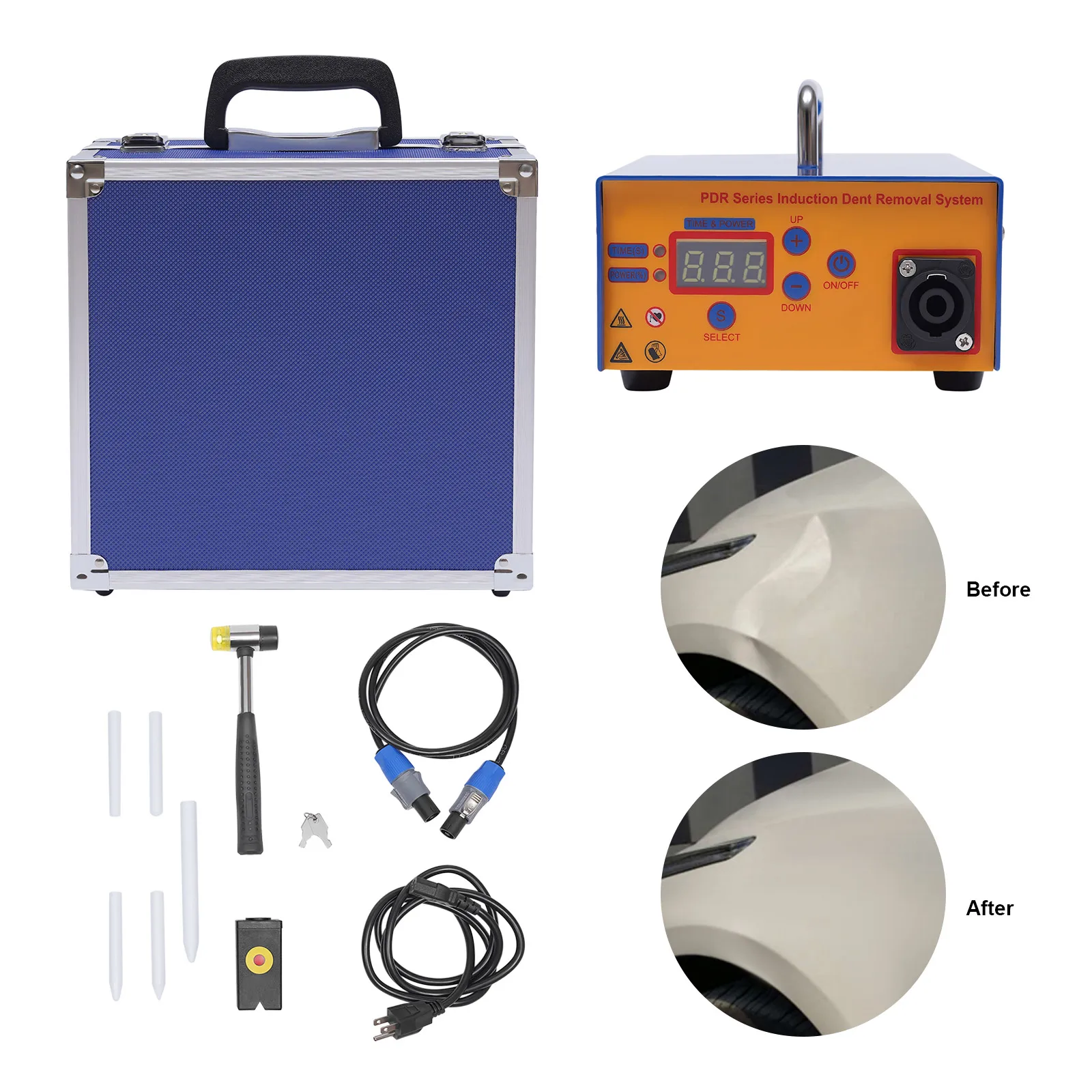 1.38KW Electromagnetic Car Dent Repair Instrument High-efficiency Dent Puller Dent Repairing Machine Portable Power Adjustment