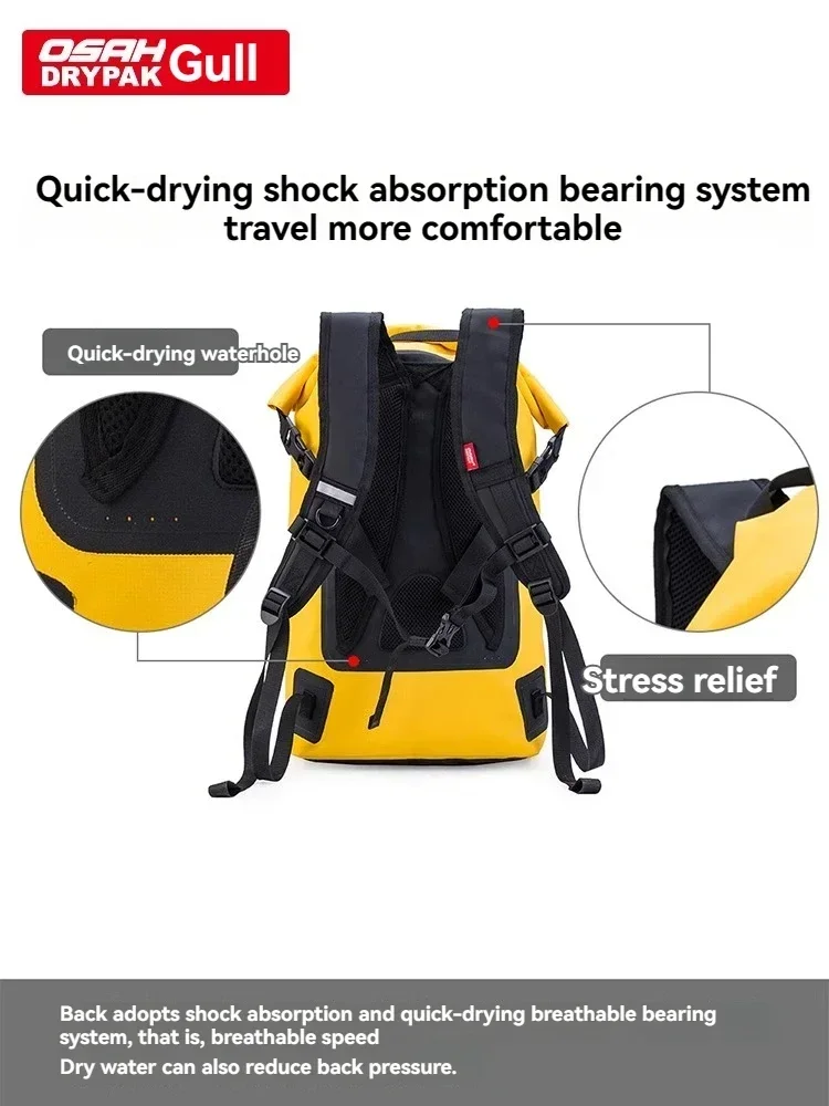 OSAH DRYPAK Outdoor Waterproof Water Rafting Bag for Men Hiking Hiking Backpack for Women Diving Surf Rafting Bag