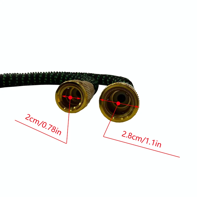 25FT-100FT مرنة توسيع خرطوم حديقة فوهة الضغط العالي بخاخ غسالة بندقية خرطوم غسيل السيارات توسيع خرطوم مياه الحديقة