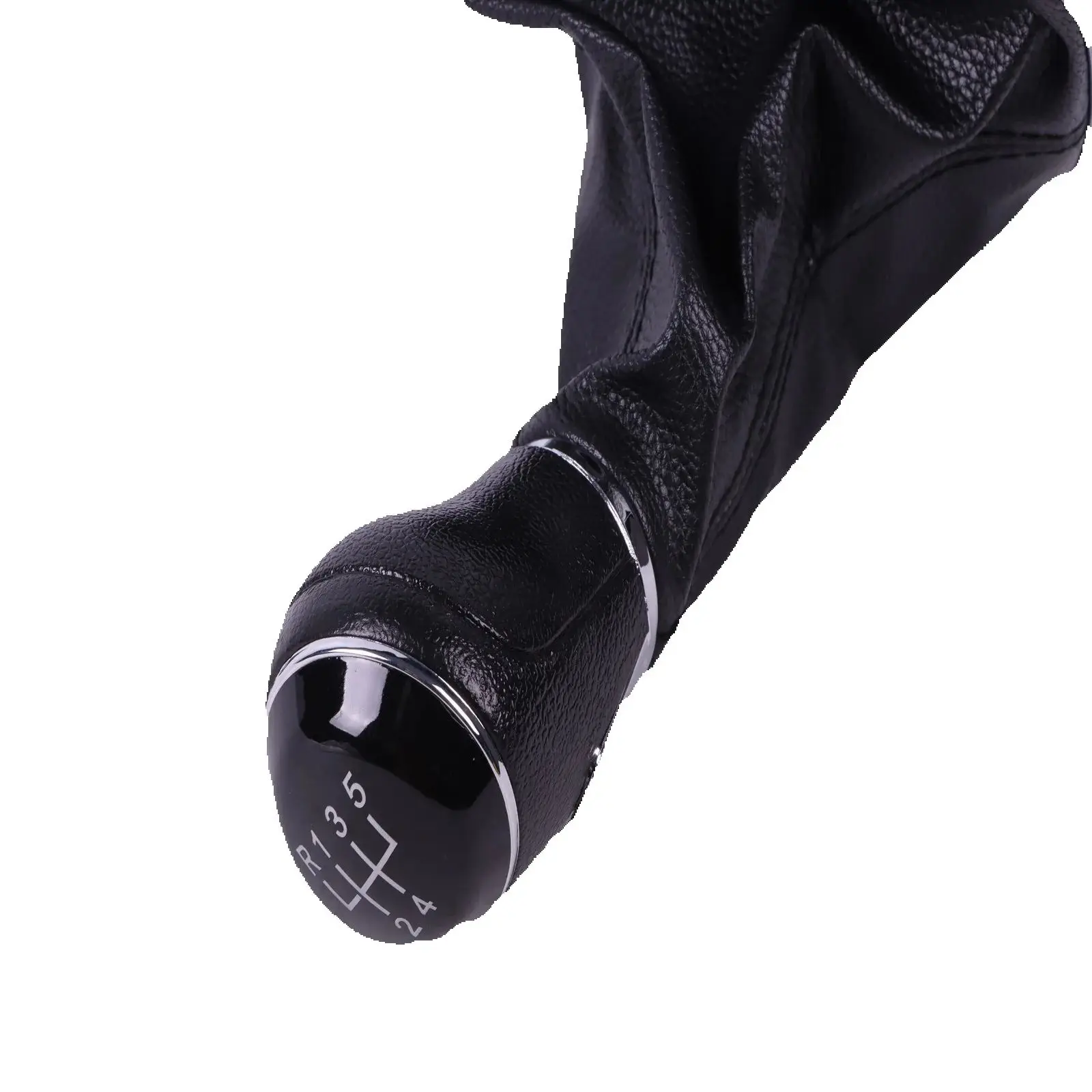 

5-скоростная ручка переключения передач, комплект ботинок для Polo Vento 2013-2021, черные кожаные автомобильные аксессуары