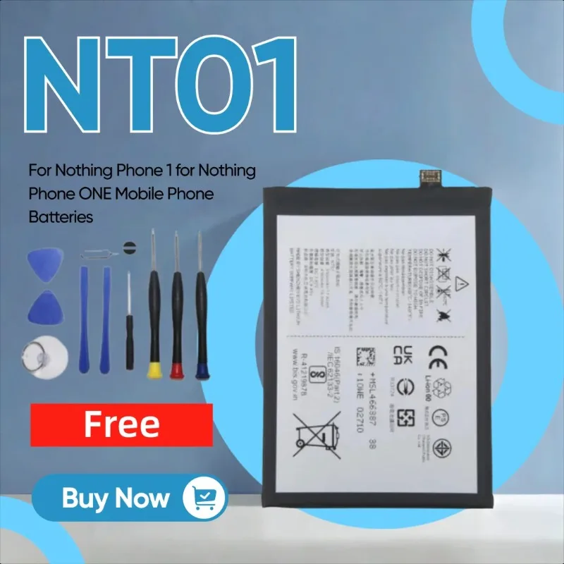 

4500mAh NT01 Replacement Lithium Polymer Battery for Nothing Phone 1 for Nothing Phone ONE Mobile Phone Batteries