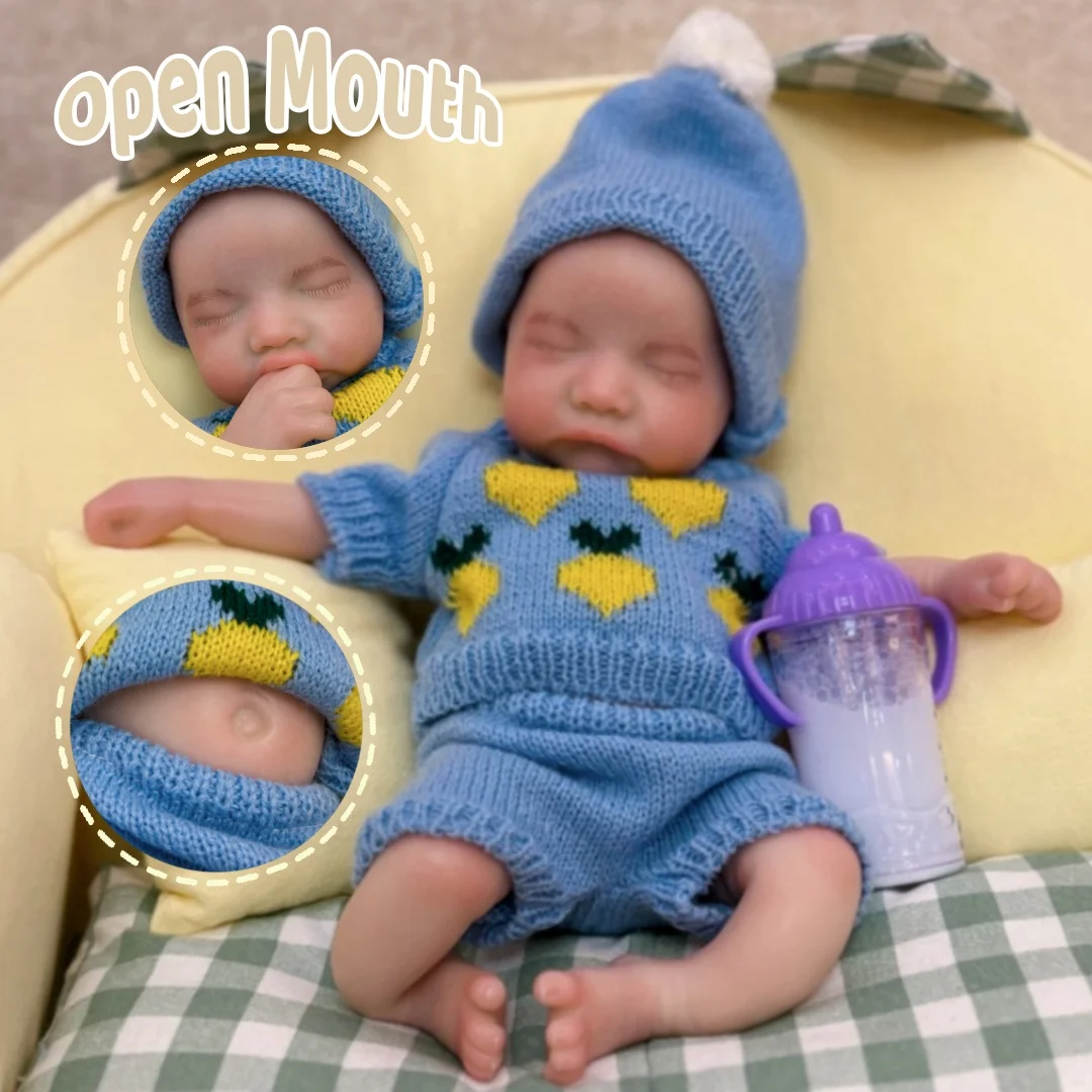 

13-дюймовая водонепроницаемая и однотонная силиконовая кукла для новорожденных Reborn Boy с 3D-окрашенной кожей, мягкая на ощупь кукла для новорожденных, идеальные подарки