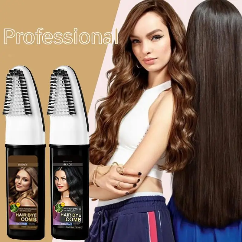 Hair Dye with Comb Hair Color Plant Comb Hair Dye Shampoo Plant Hair Dye With Innovative Comb Applicator for Women Family