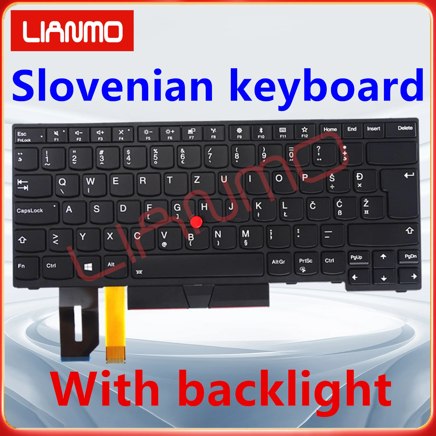 Imagem -03 - Italiano Norueguês Sueco Eslovênia Checa Teclado Eslovaco para Lenovo E480 E485 E490 E495 L380 L390 T480s T490 T495 P43s s2 3rd ge