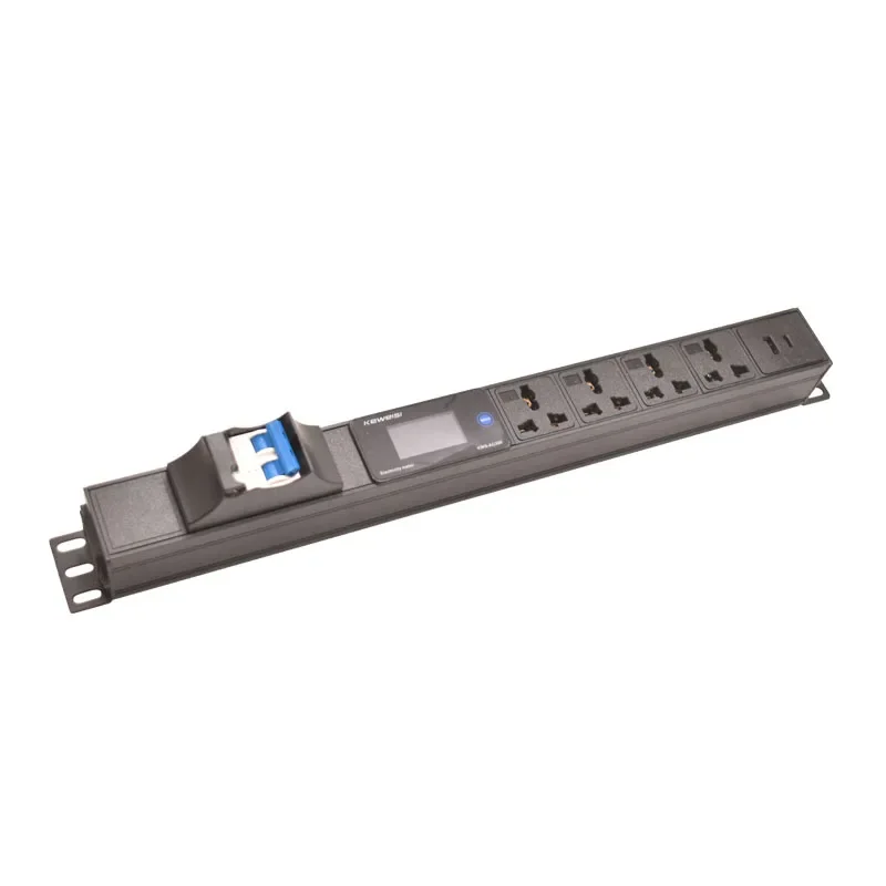 PDU power strip Digital Volt Watt Kwh temperature meter 16A Circuit breaker 2-5Ways Universal socket Type-c+USB C14 interface