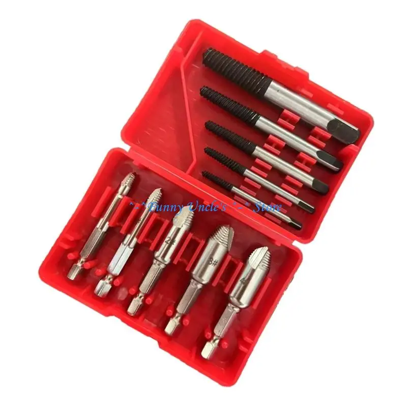 E7CD 10Pcs Broken Wire Extractor Fine Tooth Broken Head Screw Removal Faucet Removal