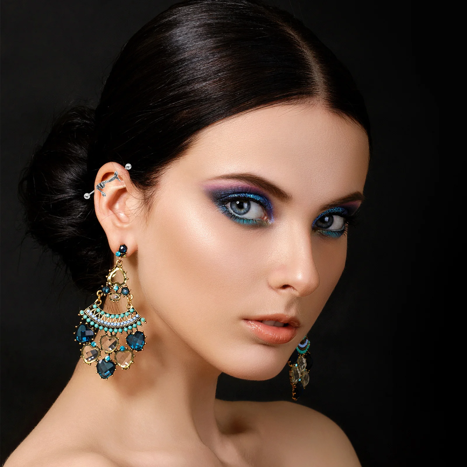 

1pcs Snake Cartilage Punk Barbell Studs For Hip Hop Earring Barbell Studs Tragus Body Piercing Jewelry Hip Hop Ear Punk Ear