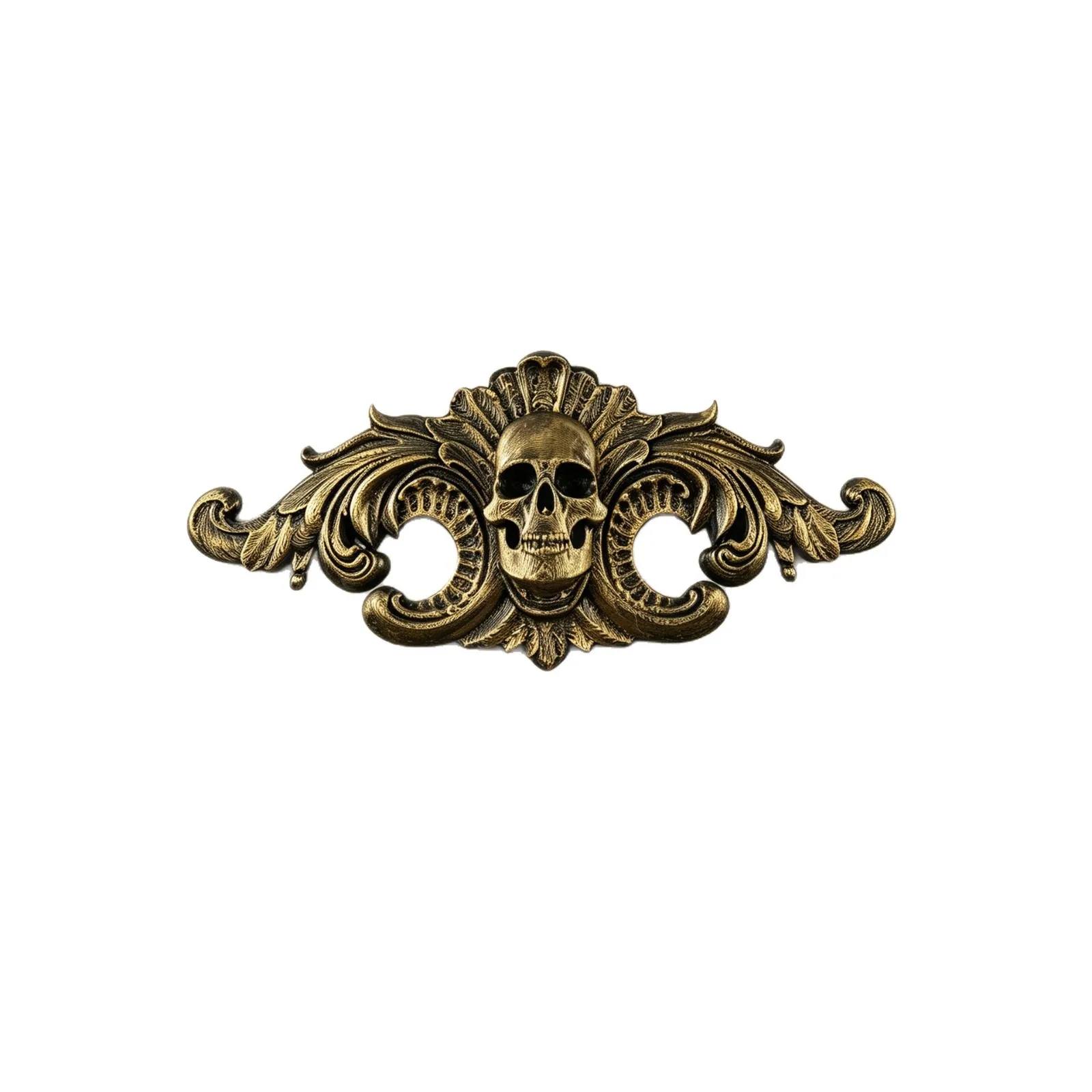 Retro Baroque Skeleton Wall Decoration Pendant Gothic Dark Style Entrance Wall Hanging Decoration
