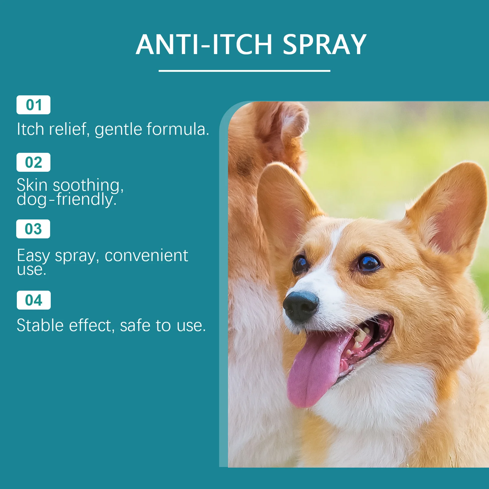 120G Haustier-Hautpflegespray Sanfte Formel zur Linderung von Beschwerden Feuchtigkeitsspendend Hautberuhigend Juckreiz & Rötungen Mildes Haustier-Hautpflegespray – Detail 5