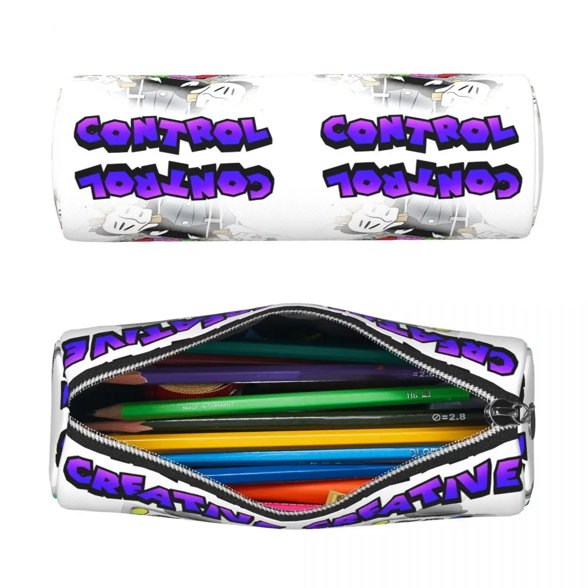 Creative Control (Mr. Puzzles) (Transparent Version) Pencil Case for Boys Girls Gifts Cylinder Pen Box Pencil Bag Pencil Pouch