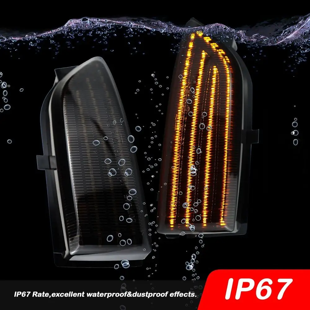 Sequentielle Bernsteinfarbene LED-Seitenspiegel-Blinkleuchten für Ford Ranger Lariat Ranger T6 Raptor Wildtrak 2019-2023 oder 2012-2019