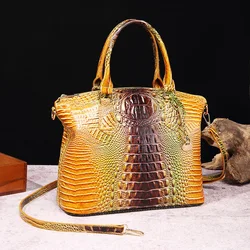 Mode Kleurrijke Alligator Vrouwen Handtassen Designer Retro Krokodillenpatroon Draagtas Luxe Pu Lederen Schouder Crossbody Tassen