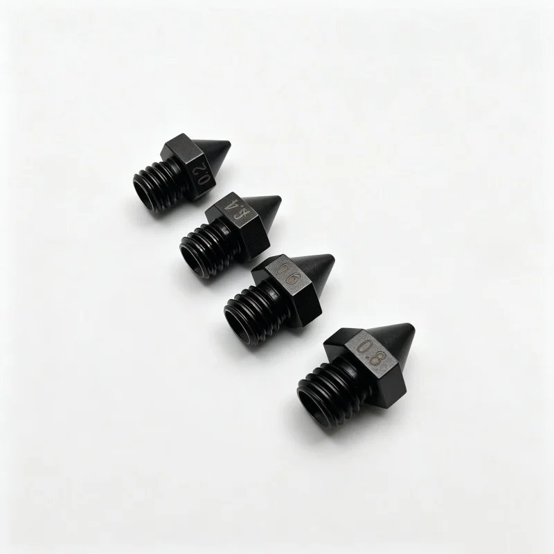 Funssor 1pc Raise3D Pro2 E2 Pro3Replacement Hardened Steel Nozzle 0.2/0.4/0.6/0.8mm For  3D Printer