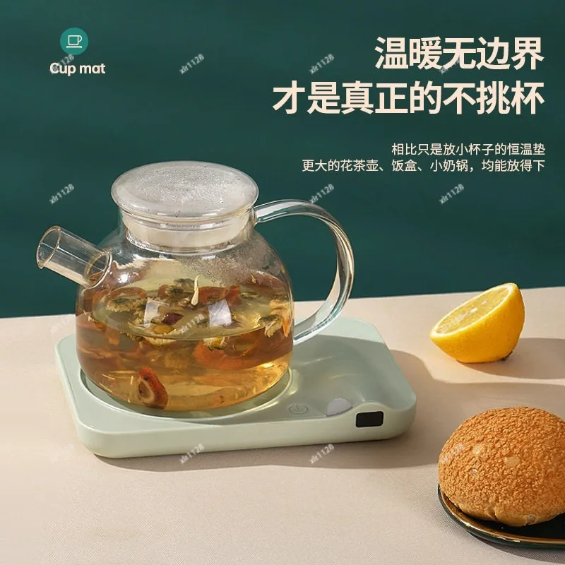 110V Adjustable Temperature Heating Coaster Constant Warmer Pad for Office Dorm Home Milk Heating