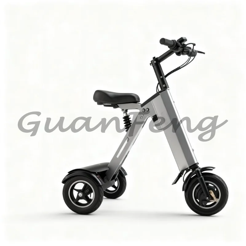 Ultra-Light Portable Foldable Lithium Battery Electric Tricycle, Fashion Mini Mobility Scooter for Seniors & Adults