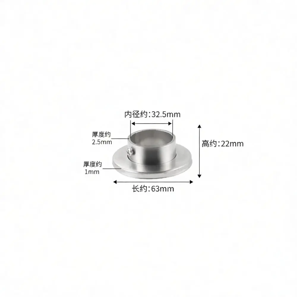 Adjustable Wardrobe Rod Support Flange For Amada Stainless Steel Tubing Bracket Closet Hanging Rail Pole Base Mount