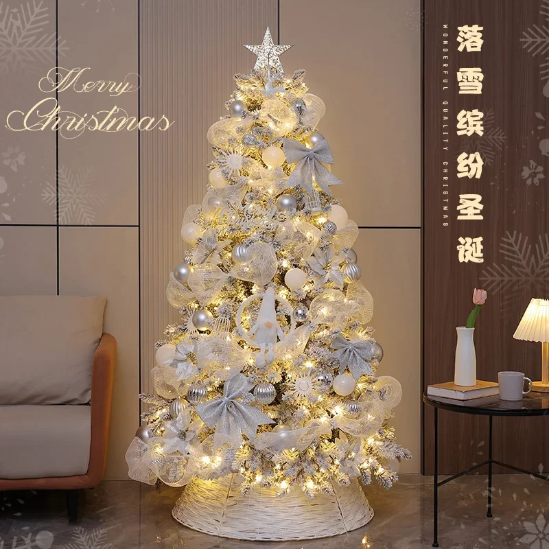 Christmas tree home living room ornament large simulation snow tree DIY white