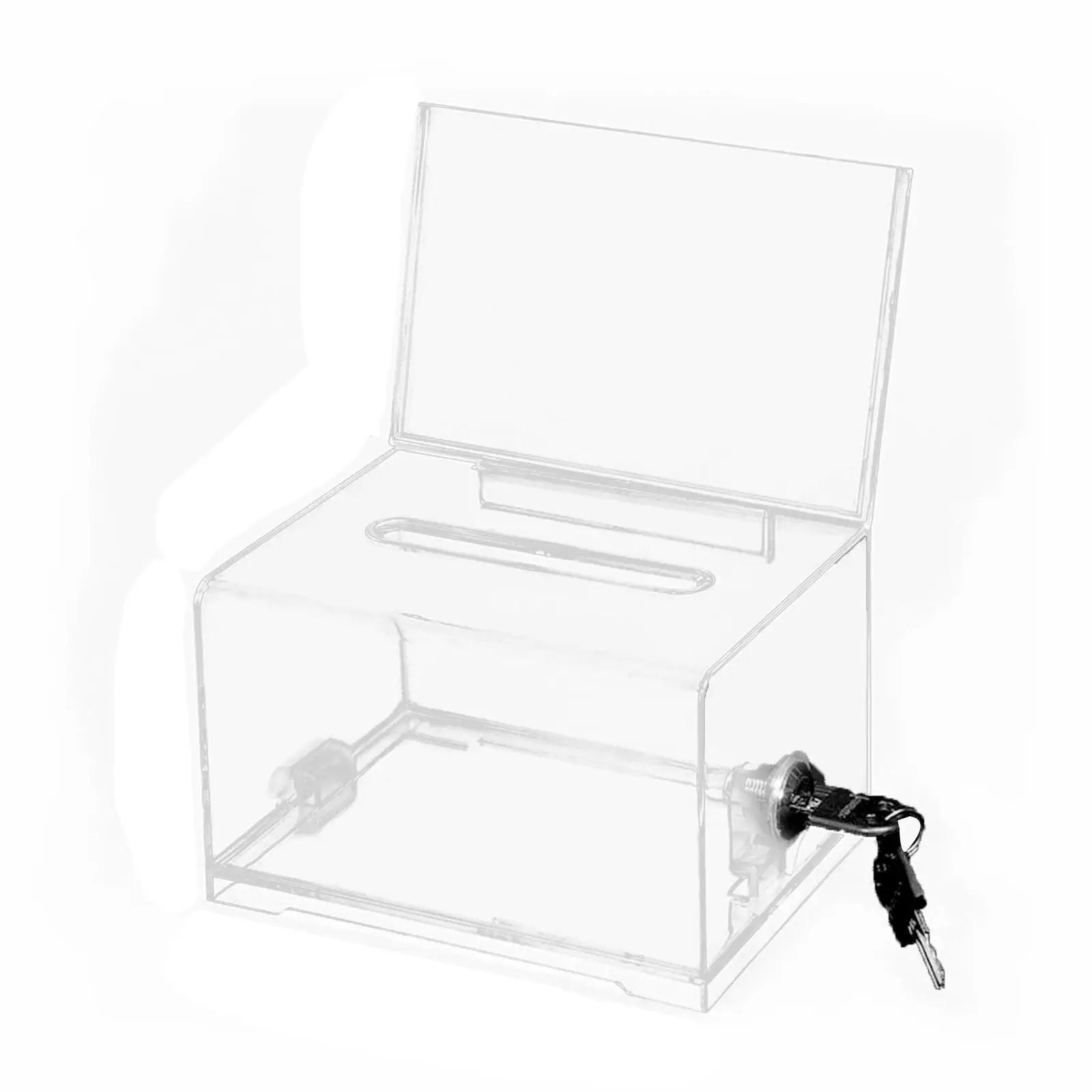 Clear Voting Box Suggestion Box Charity Ballot Box Comment Box Acrylic Donation Box for Tabletop Community Events Desk