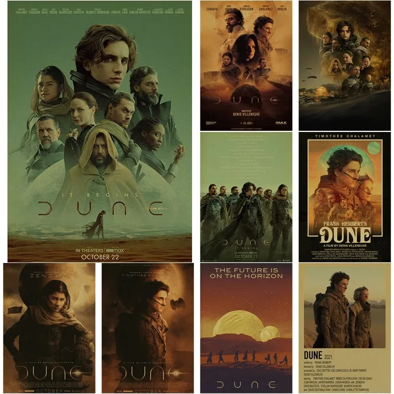 Dune Movie Canvas Timotee Chalamet HD Canvas Retro Room Home Bar Cafe Decorative Art Mural