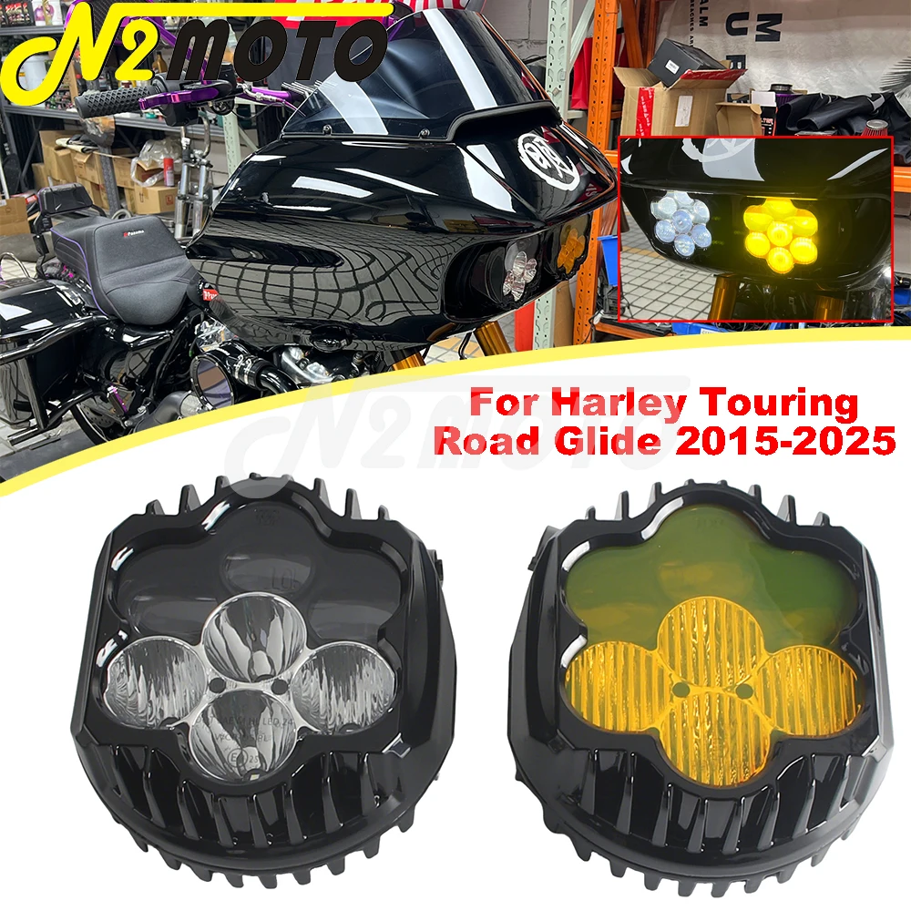 For Harley Road Glide Special CVO Limited Ultra 3 FLTRT 2015-25 LED Projection Headlight Motorcycle Headlamps High Low Beam Lamp
