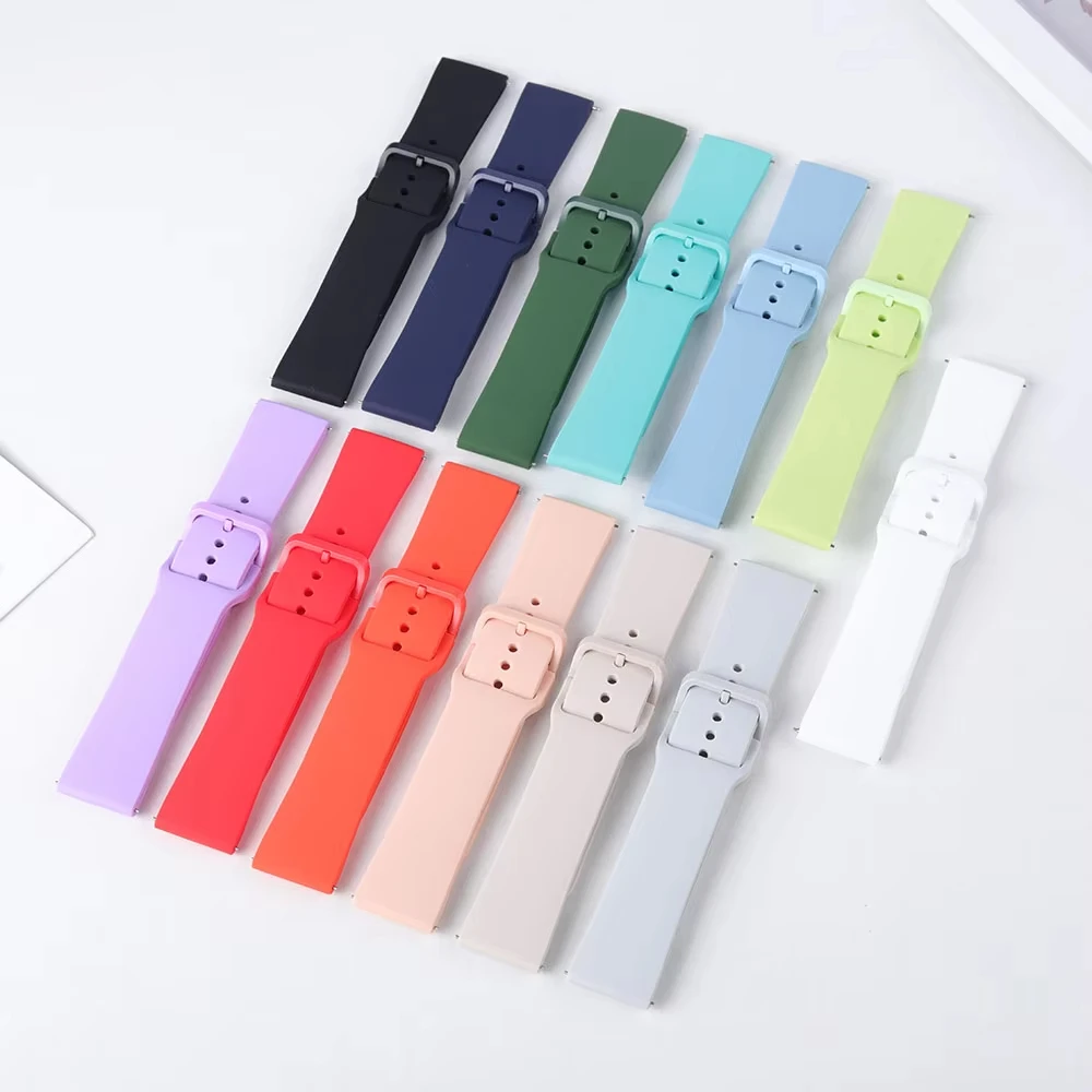 22mm watch Straps For Xiaomi Watch S5 46mm/5/S4 47mm/S3/2 pro/S1 Sport Silicone Bracelet Correa Redmi Watch 5 Active/5 Lite Band