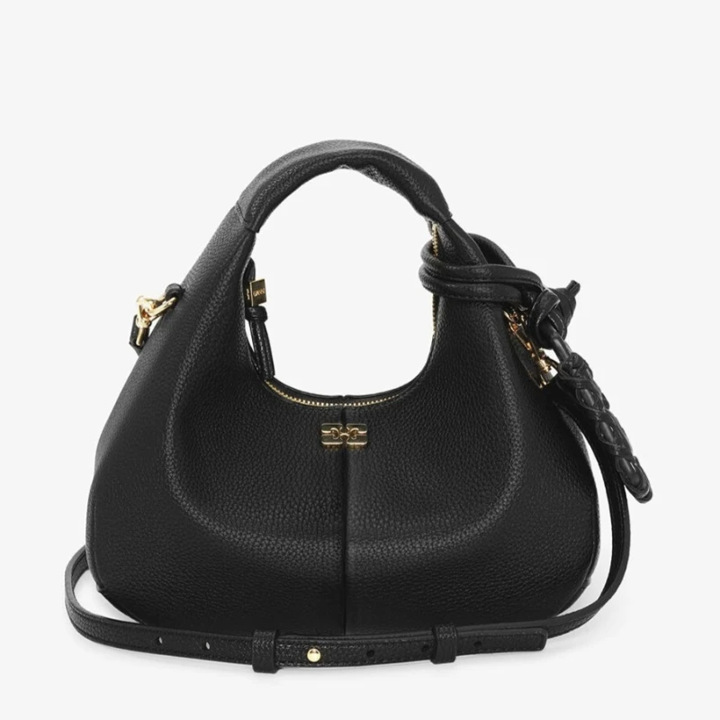

Designer Luxury Hobo Bag Women Faux Grained Leather Mirror Hangtag High Quality Handbag 2026 Trend Twisted Knot Crossbody Bag