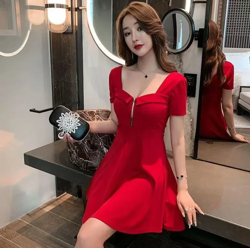 

Clothing Open Back Female Dresses Mini Women's Dress Backless Short Prom Party Sensual Sexy Night Club Evening One-piece Xl L227