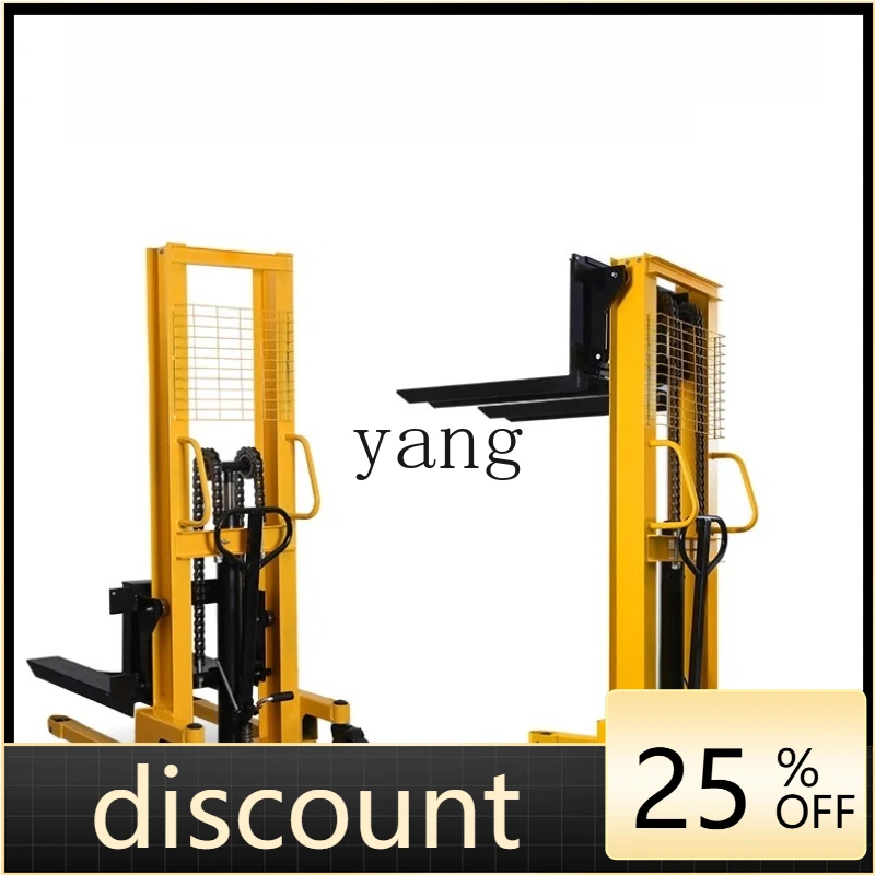 LMM lifting stack truck hand push loading and unloading high quality ground cattle forklift