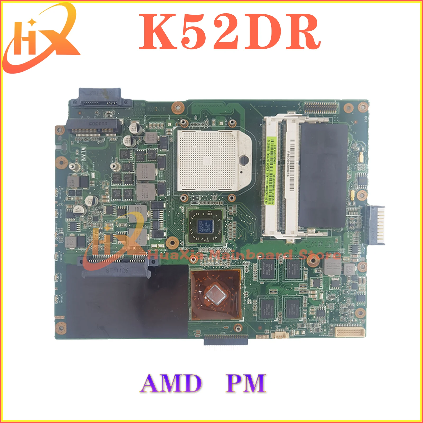 

KEFU K52D Mainboard For ASUS K52DR K52DY K52DE X52D A52D Laptop Motherboard AMD PM Support I3 I5 MAIN BOARD TEST OK