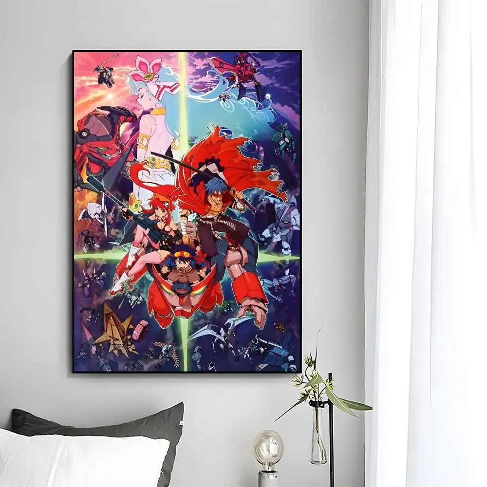 Action-Anime-Poster „T-Tengen Toppa Gurren Lagann“, Wandkunstdruck, dekoratives Wandbild, Heimdekoration, Geschenk, ungerahmt – Detail 18