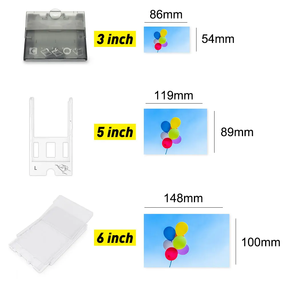 Paper Input Tray Fit for Canon Selphy CP1300 CP1200 CP1000 CP910 CP900 Photo Printer Tray 3/5/6 inch Postcard Size 3 inch Tray