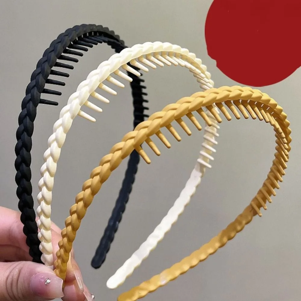 

Simple Acrylic Teeth Matte Hair Hoop Solid Color Headdress Non-slip Hairband Headband Hair Accessories Women