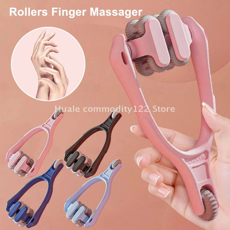 1PC Finger Massager Dual-Row Roller Design Easy Use Relieve Finger Fatigue Portable Finger Joints Massager With Elastic Handle