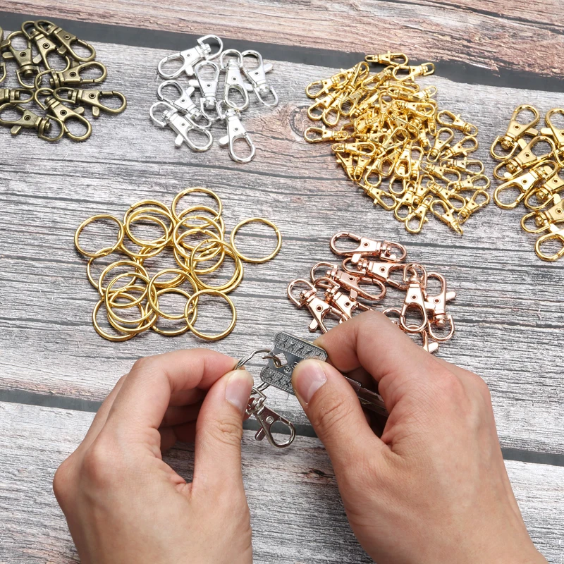 10Pcs/Lot 23/32/36/38mm Lobster Clasp Hooks Keychain 6 Colors DIY Jewelry Making Finding for Necklace Bracelet Chain Supplies