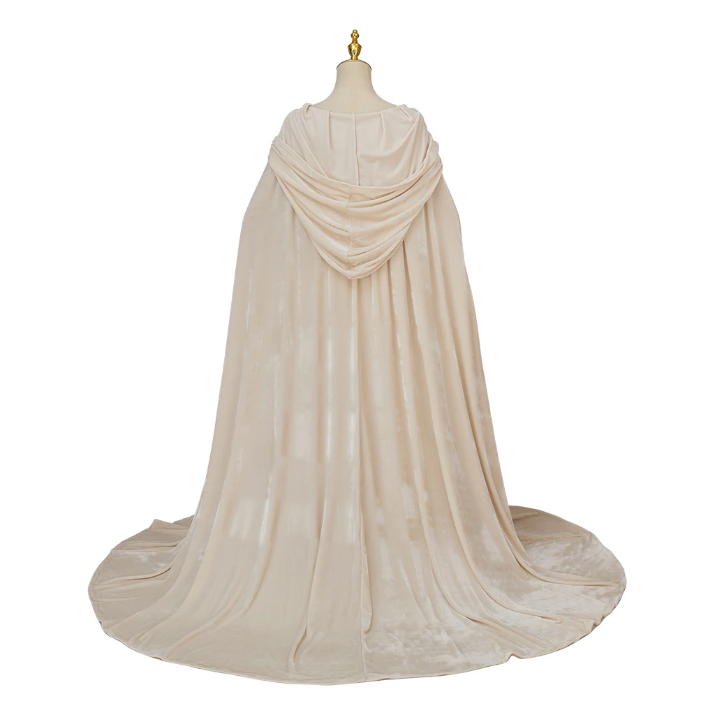 الملكة شارلوت تأثيري زي الزفاف القرون الوسطى الفيكتوري مقنعين كيب هالوين كرنفال حفلة فايكنغ رداء عباءة