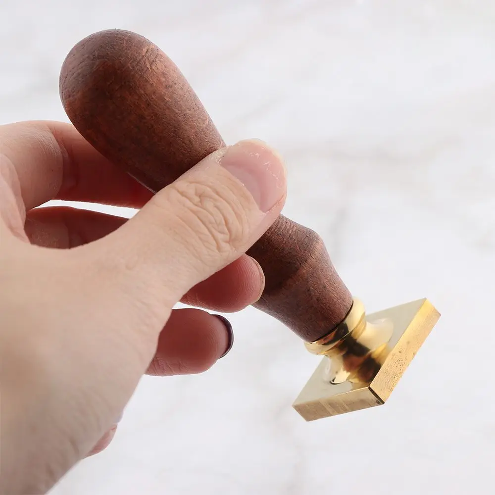Retro Wooden Rosewood Handle Metal Paint Seal Wax Sealing Stamp Scrapbooking Wax Copper Head DIY Craft Envelope Seals Stamps