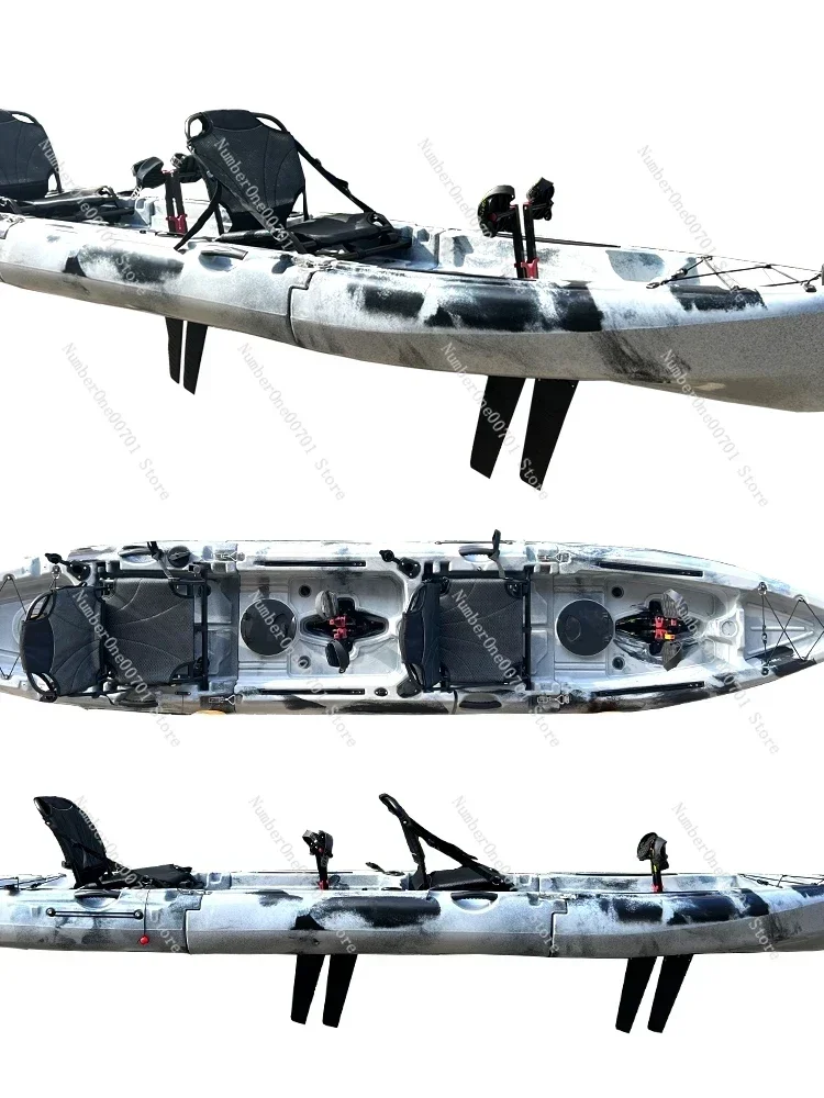 

Лодка для сращивания одного человека, съемный каяк, лодка с пластиковой платформой, удобная педальная лодка, сращивание двух человек