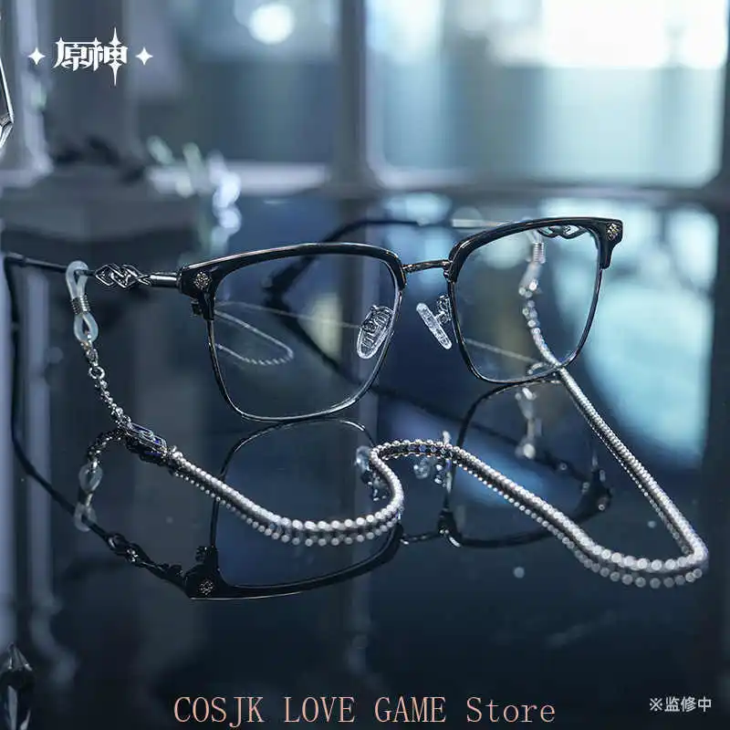 Mihoyo Game Genshin Impact Original II Capitano II Dottore Pantalone نظارات هدية صندوق تأثيري حلي أنيمي هدية مزخرفة