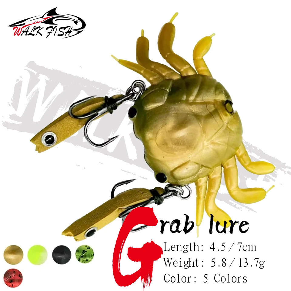 WALK FISH 1PCS  5.8g 13.7g Soft Lure Silicone Fake Artificia
