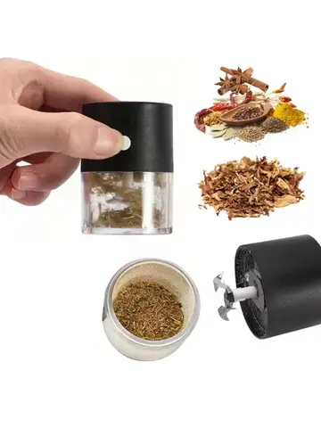 2inch Electric Herb Grinder Salt Mill Spice Pepper Crusher Mortar Tobacco Grinder Cigarette Smoking Tool Kitchen Accessories