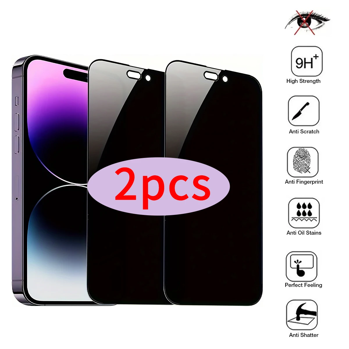 

2 шт. гидрогелевая защитная пленка для экрана, полное покрытие, устойчивая к царапинам, прозрачная и многоразовая - совместима с IPhone 14