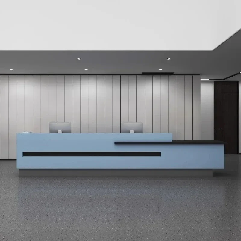 Luxury Salon Reception Desks Modern Shelves Restaurant Company Reception Desks Minimalist Simple Mostrador Lounge Furniture