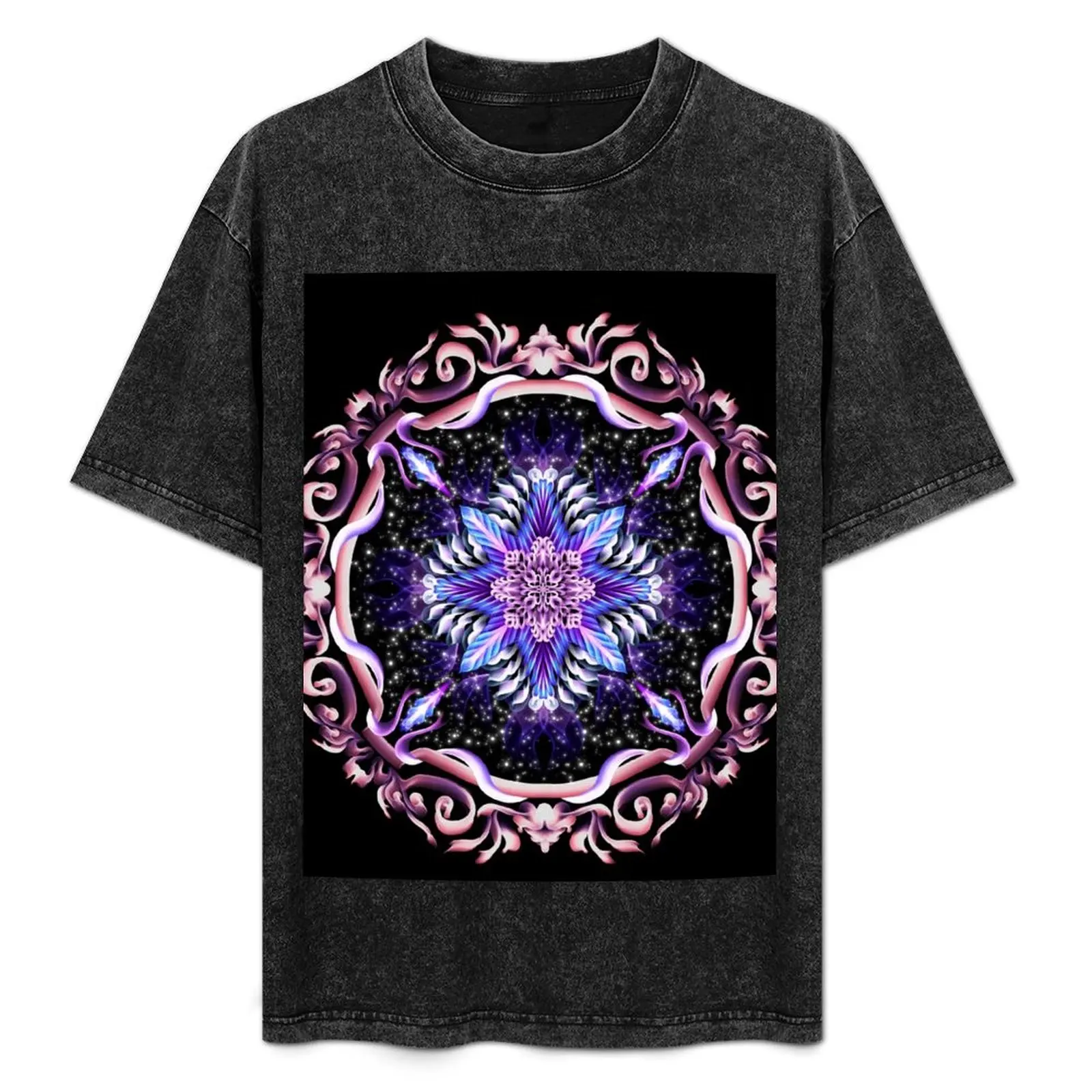 

Mandala, Magic of gratitude T-Shirt Simple Line Art Print Tee