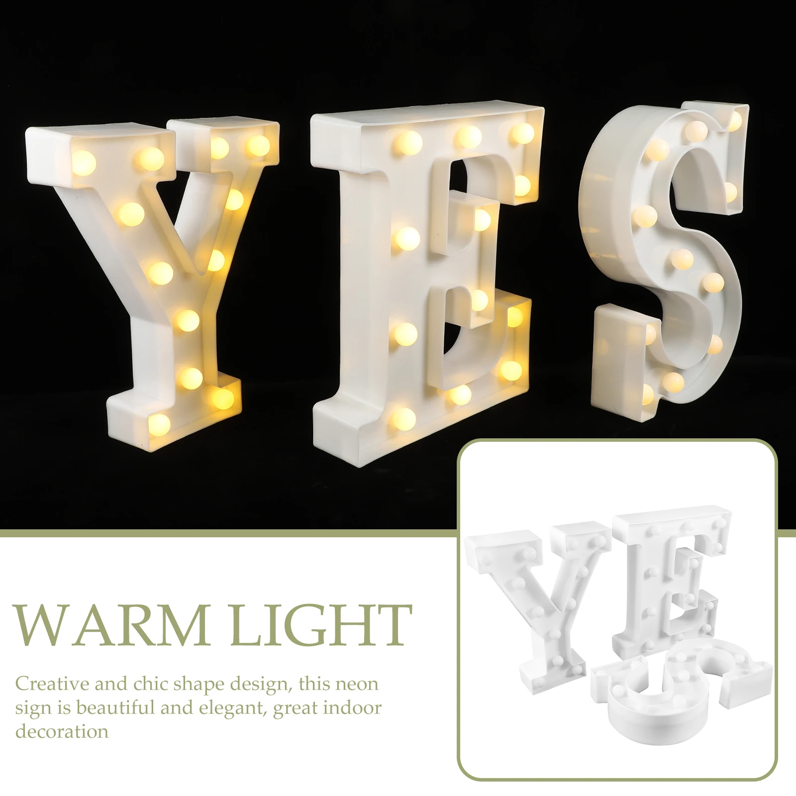 

3pcs Sign Beautiful LED Signs for Room Decor Bedroom Home Decor Led Signs For Bedroom Wall Alphabet Neon Light Alphabet Light