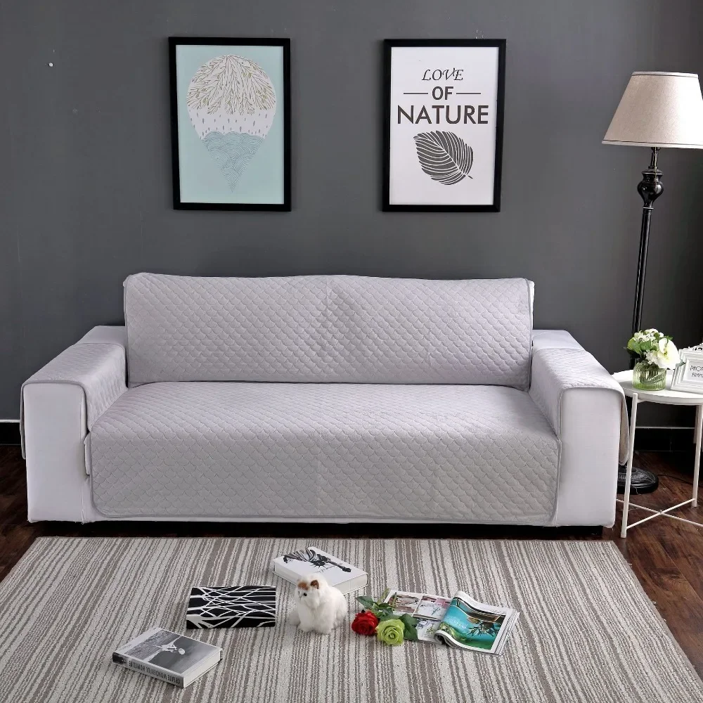 Quality Thickened Plus Velvet Sofa Couch Cover Coat Removable Washable Armrest Seat Slipcover For Dogs Pets Keep Warm In Winter