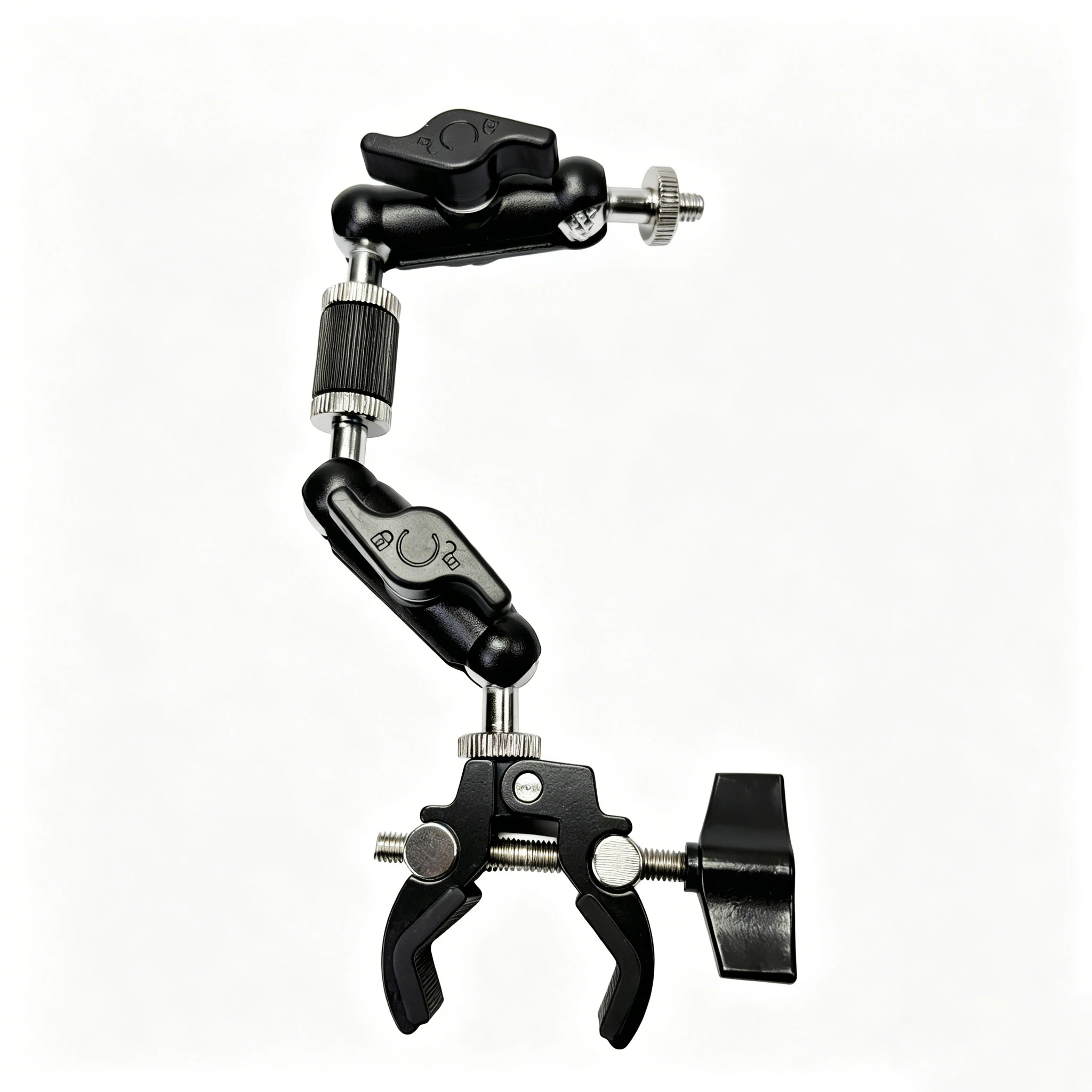 For Gopro Camera Super Clamp Mount with Double Ball Head Magic Arm Holder Bracket for Go Pro Hero Insta360 DJI Accessories