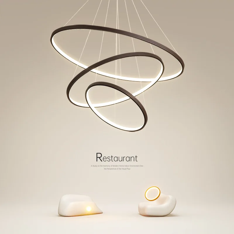 

Simple Led Ring Pendant Lights Modern Living Room Bedroom Restaurant Bar Lobby Chandelier Nordic Home Indoor Decor Lighting Lamp