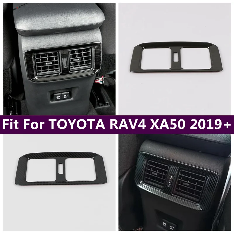 

Armrest Box Rear Air Conditioning Vent AC Outlet Decor Frame Cover Trim For TOYOTA RAV4 RAV 4 XA50 2019 - 2024 Car Accessories